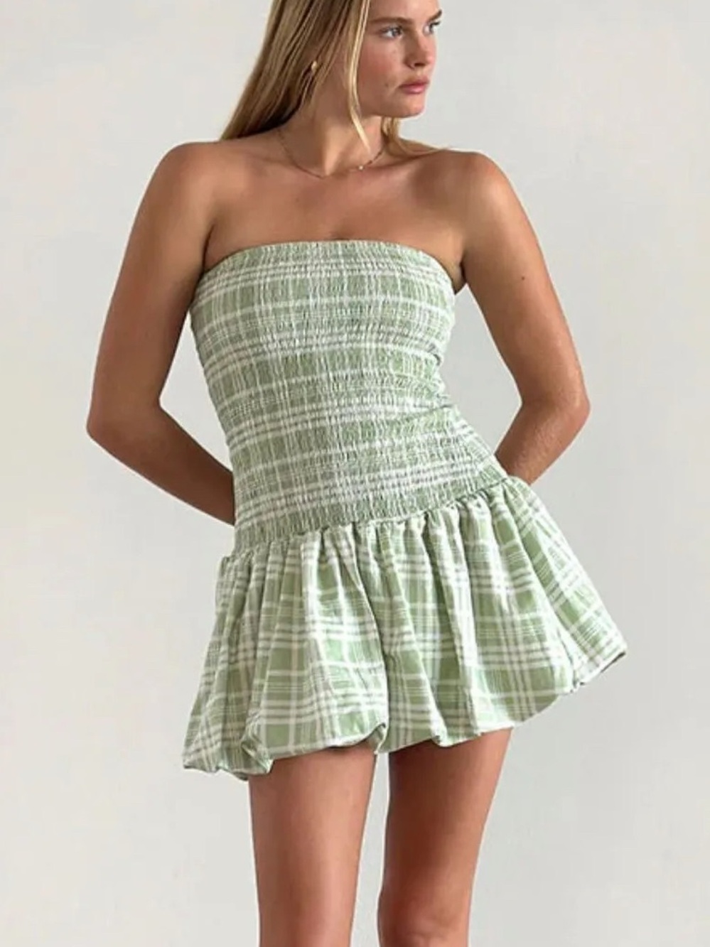Motel Rocks NWT Tilikum Gingham Mini Dress Size Medium